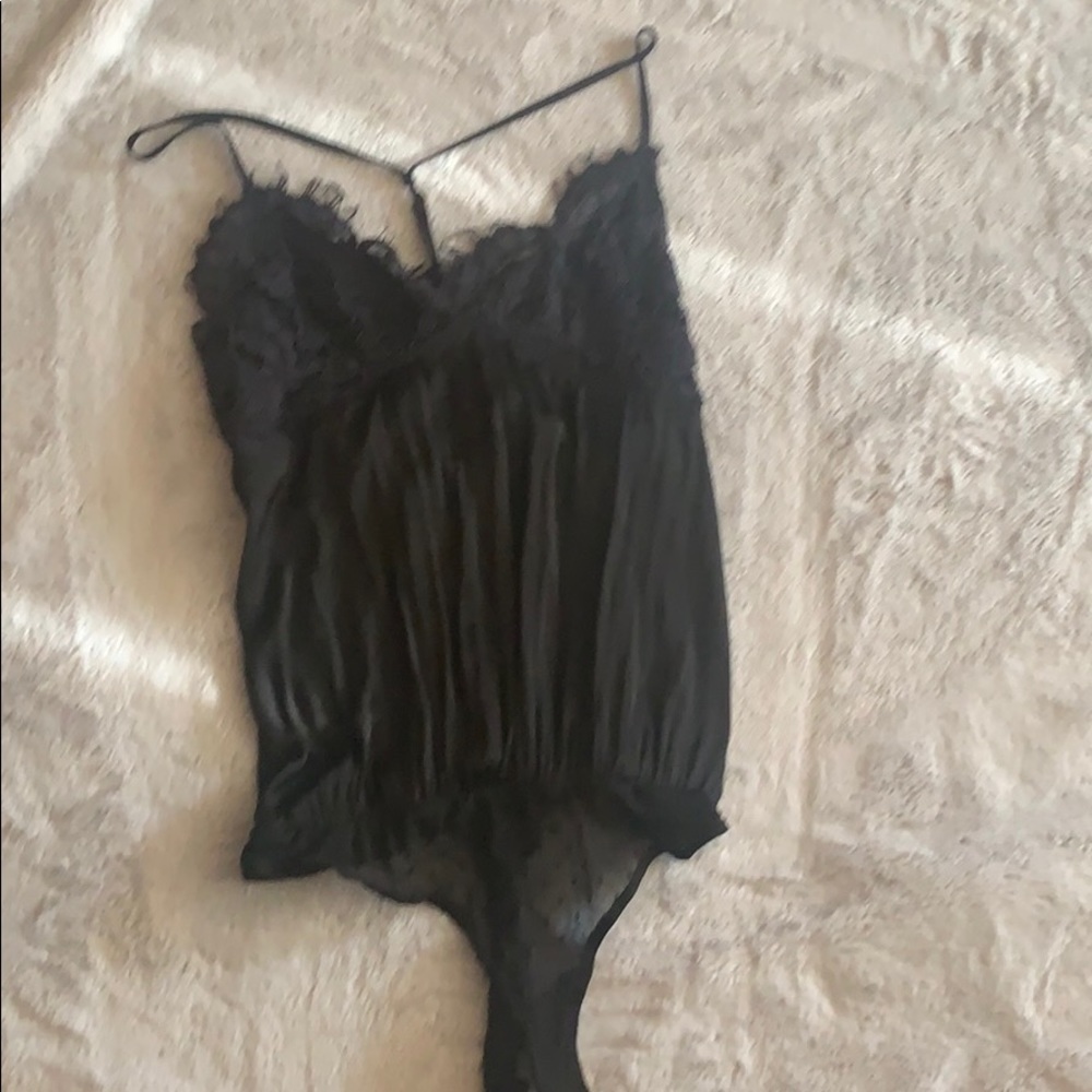 Black lace bodysuit. Lightly worn.
